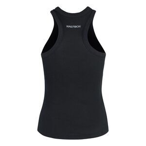 HALFBOY Ribbed Racerback Tank Top Women BLACK T-Shirts & Tops